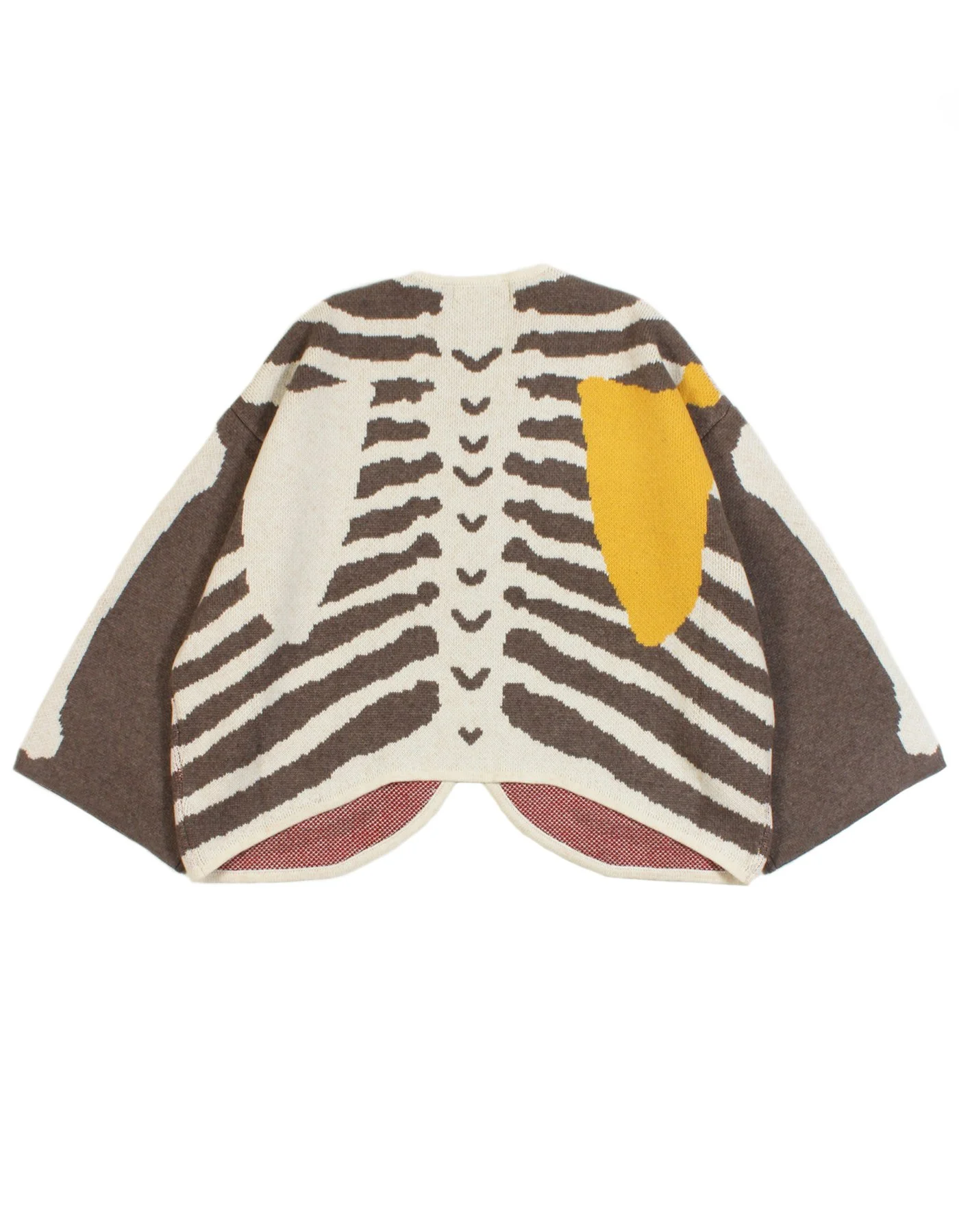 concombre日本茶文鳥　一服　フクロウ RIB CAGE KIMONO SWEATER - BROWN | Prospective Flow | Japanese